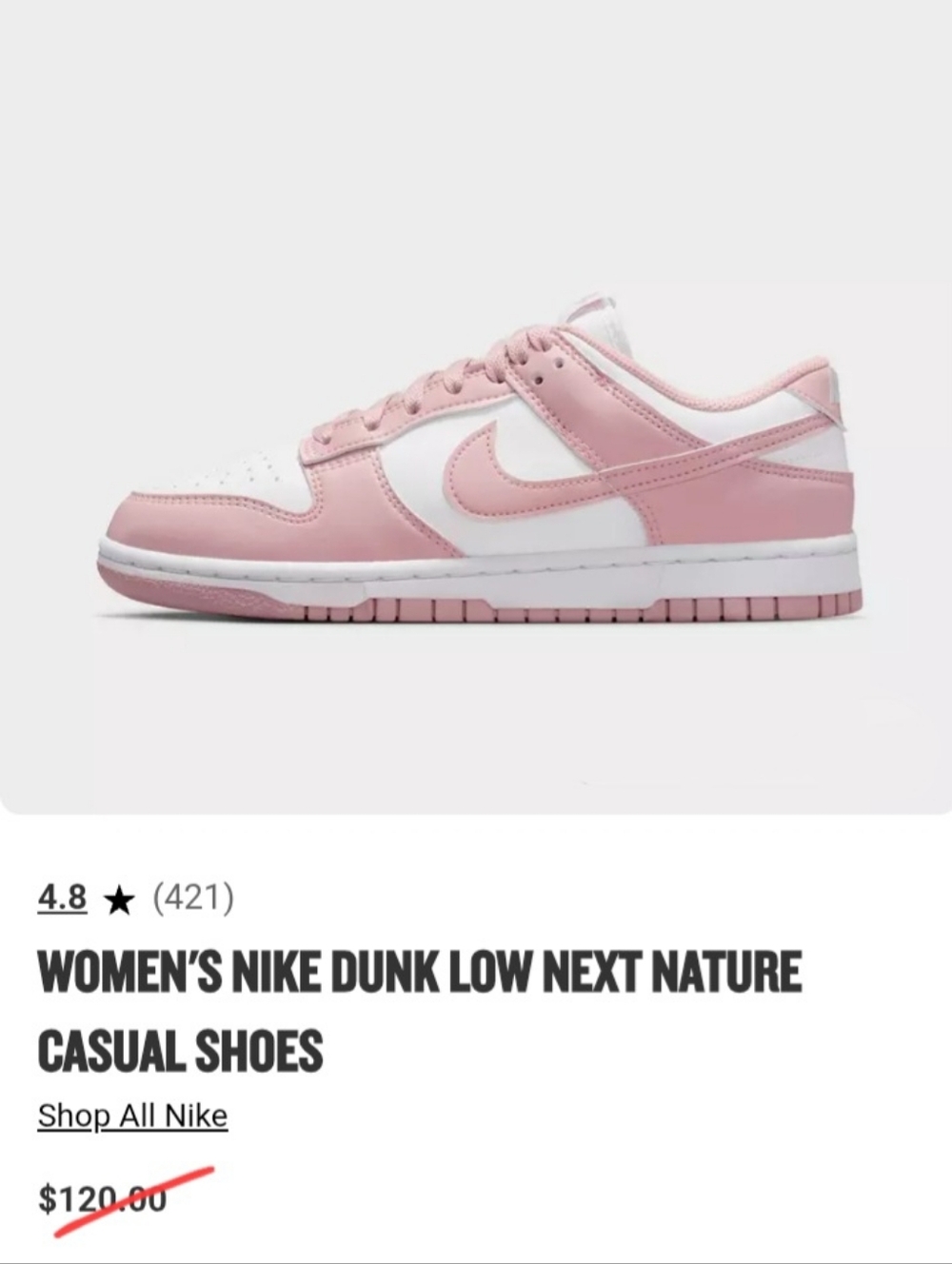 Women's Nike Dunk Low Next Nature Casual Shoes 9.5